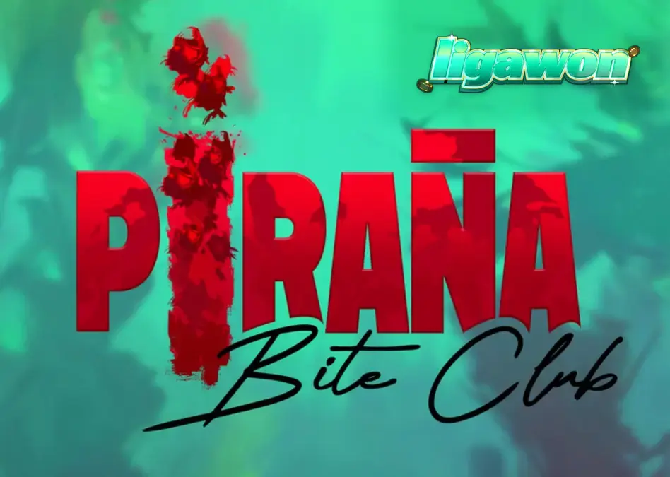 Piranha Bite Club slot game interface featuring retro pin-up art and tropical water theme