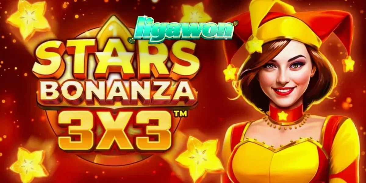 Tampilan visual slot Stars Bonanza 3x3 dengan nuansa kosmik dan simbol buah klasik.